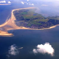 luchtfoto Duitse eiland Borkum